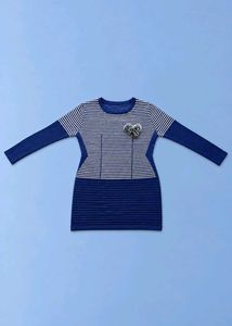 NAVY BLUE AND WHITE STRIPED BODYCON DRESS