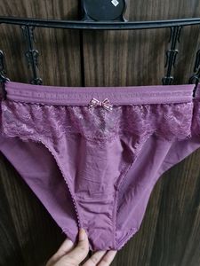 M&amp;S Purple Lace Trim Briefs