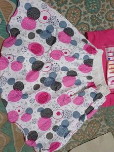 Girls Pink Top &amp; Skirt Set