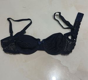 Elegant Navy Lace Bra