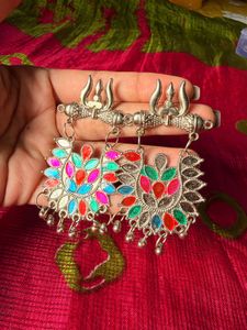 Bohemian Oxidized Silver Jhumkas