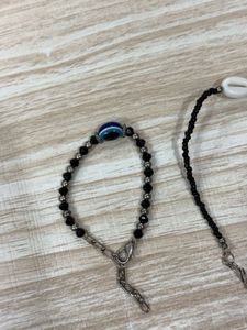 Beautiful pearl beads and evil eye bracelets