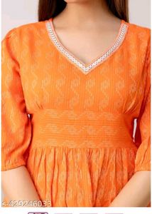 Orange Kurti Top