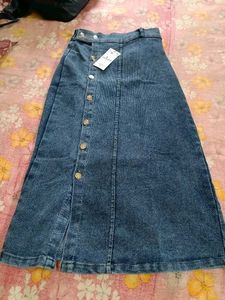 Denim Midi Skirt