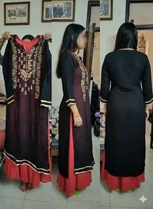 Elegant Embroidered Kurta Palazzo Set