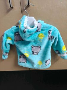 Adorable Bear Print Baby Hoodie