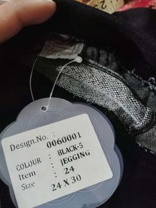 Kids Black Jeggings Waist 20 Length 25