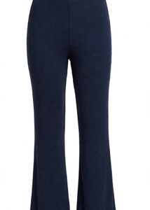 Navy Blue Textured Pants