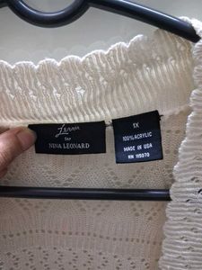 white crochet shrug