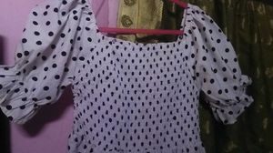 Polka Dot Smocked Maxi Dress