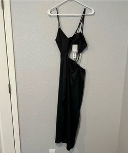Zara Black Cut-out Dress