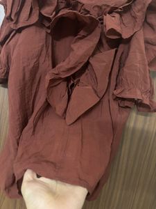 Chic Ruffled Cold-Shoulder Top