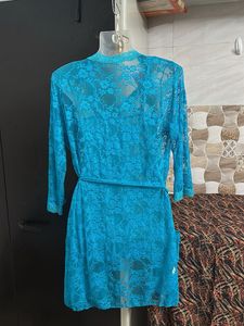 Lace Robe &amp; Nightgown Set