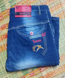 New Men Cotton Jeans (Size : 32")