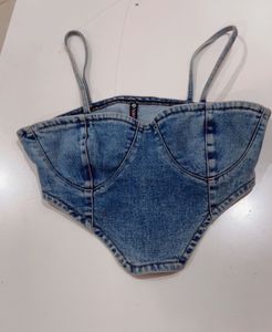 Denim Corset Top