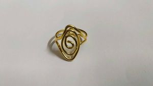 Gold-Tone Wire Swirl Ring