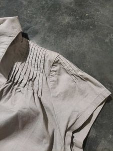 Grey Short Sleeve fitted Shirt