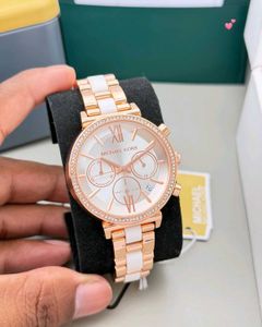 Michael Kors Rose Gold Watch with Crystals
