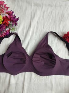 Plum Lace Padded Bra