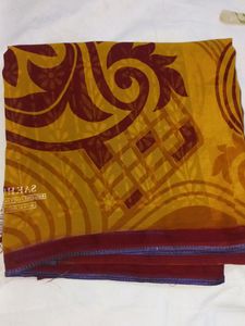 NEW MUSTARD PRINTED SAREE