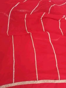 Beautiful ❤️ rose red saree