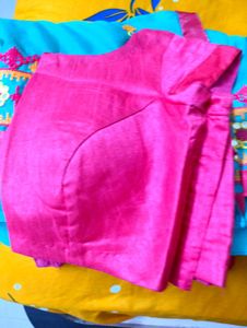 Beautiful Teal Saree with Pink Border