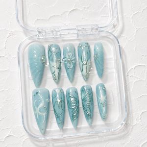 Dreamy Blue Press-On Nails Set