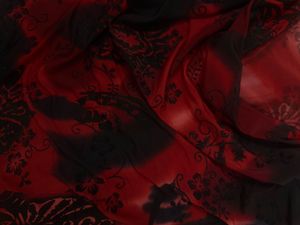 Vibrant Red &amp; Black Print Top