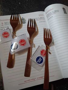 Elegant Copper Finish Forks Set 3