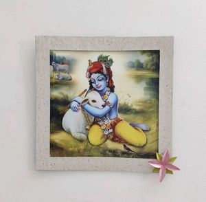 Krishna with Calf Wall eco friendly frame