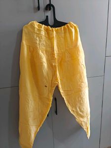 Elegant Red Kurta with Yellow Patiala Pants