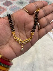 Elegant Gold Mangalsutra with CZ Stones