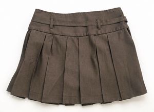 Pleated Skirt with Belt Detail