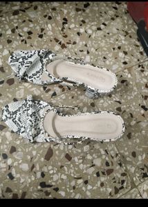 Snakeskin Print Heels
