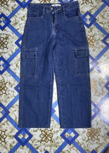Stylish Blue Cargo Jeans