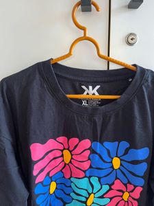 oversize Black Floral Graphic T-Shirt