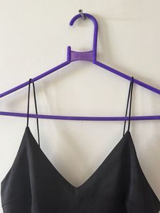 Classic Black Spaghetti Strap Crop Top
