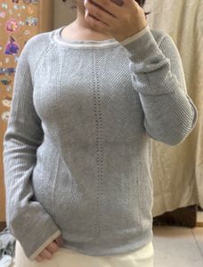 Stylish Grey Knit Sweater
