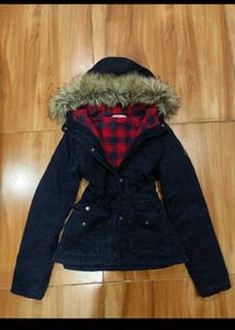 Hollistee fur hoodie and afghan boho coar