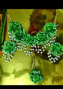 Mehendi/Haldi/Festive/Wedding Floral Jewelry Set