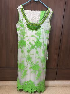 White & Green Kurta Set