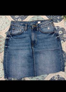 H&M Blue Denim mini Skirt