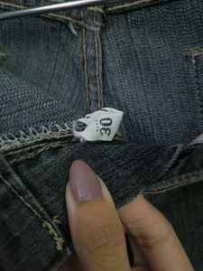 Grey Straight Fit Jeans for Women