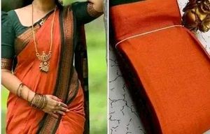 ❗Sale❗ Elegant Orange Saree