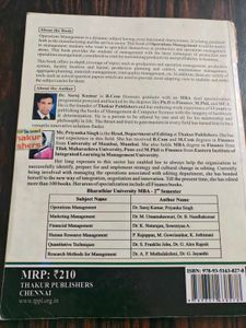 Operations Management Book for MBA