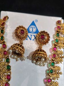 Gold-Plated jewellery and Earring Set