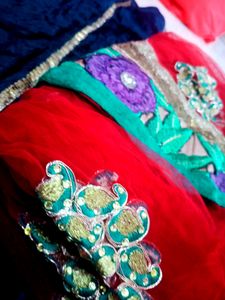 Ghagara With Blouse And Odani Contrast