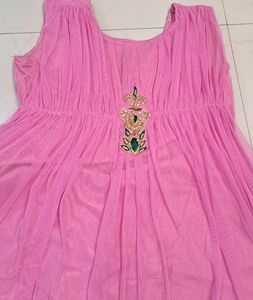 Fancy Net Velvet Anarkali Gown Set😍