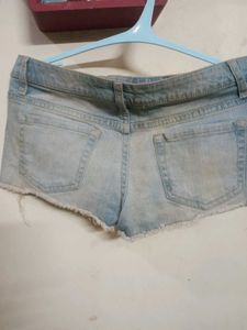 Distressed Denim Shorts