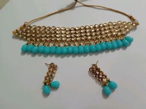 Choker Sky Blue Set